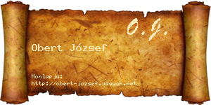 Obert József névjegykártya