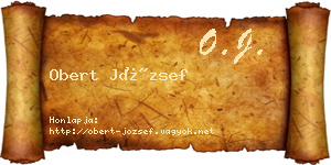 Obert József névjegykártya