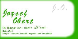 jozsef obert business card